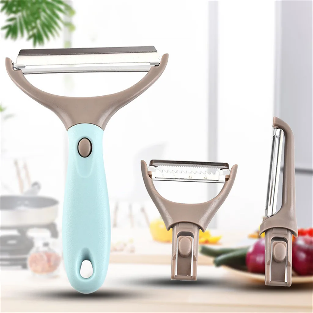 Upgraded Peeler Set of 3 Professional Vegetable Fruit Plastic Multifunctional Transformation Melon Planer Three-piece |