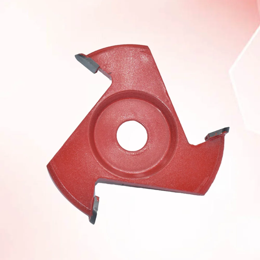 

Grinder Disc Wood Carving Woodworking Detachable 3 Root Milling Cutter for Angle Grinder (Red)