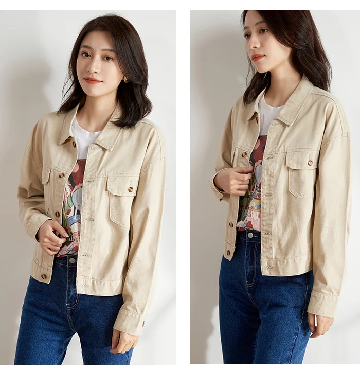 LEIJIJEANS новые женские джинсовые куртки больших размеров цвета слоновой кости на весну и осень классические модные короткие женские джинсовые куртки 9136