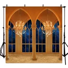 Красота замок зверь Бальные столбцы оконная люстра ночное пользовательский Фотофон для студийной съемки с бесшовный фон для фотосъемки