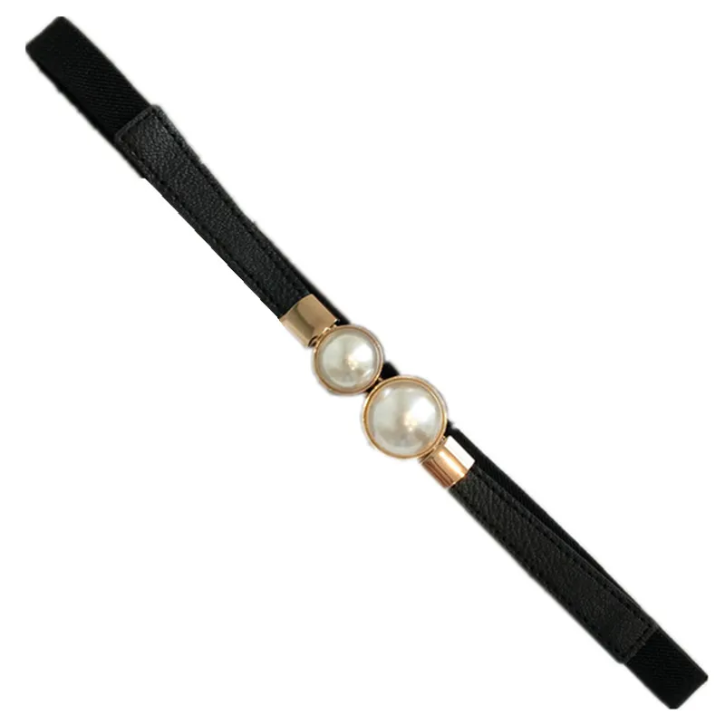 

French Style Single Product Korean Style Elegance Retro Pearl Buckle Waist Seal Dress Skirt Hook Belt Elastic Belt