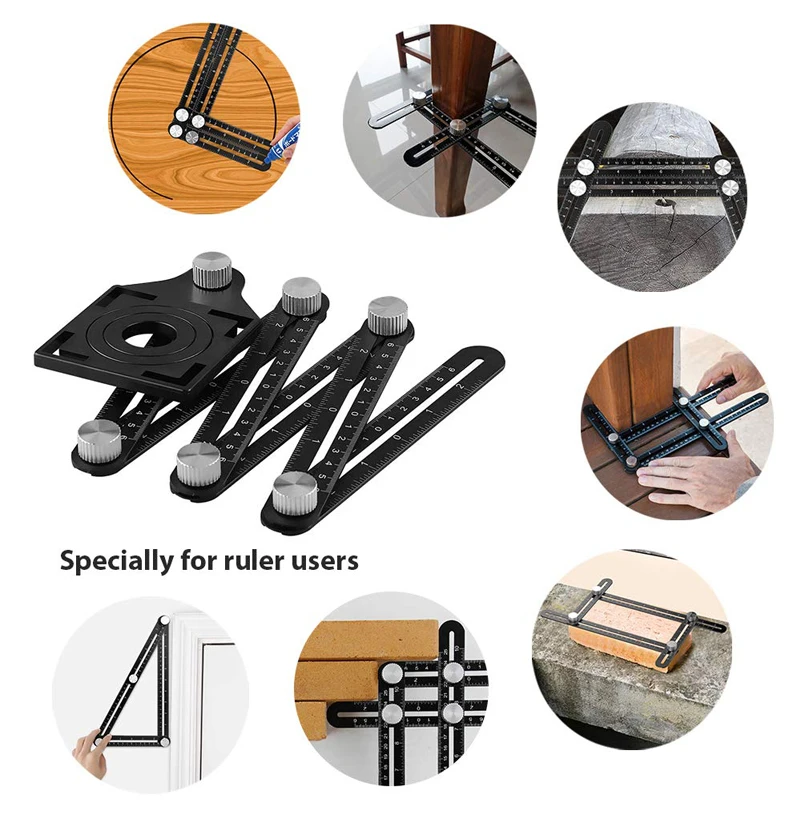Линейка угловая из алюминиевого сплава прибор для измерения отверстий в плитке 6