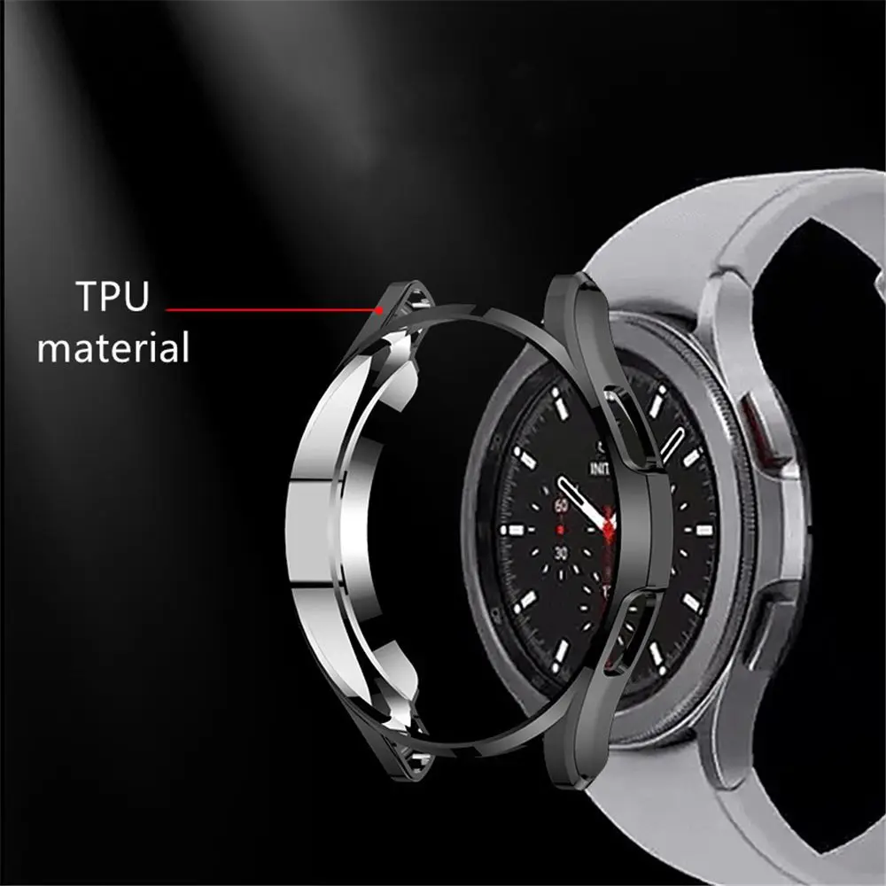 Чехол для Samsung Galaxy Watch 4 Classic 42/46 мм мягкий бампер из ТПУ с покрытием смарт-часов