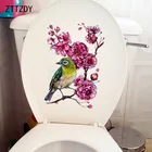 ZTTZDY 16,2 см  23,8 см винтажные наклейки на стену для дома роспись птица на Цветочной ветке украшение для туалета T2-0758