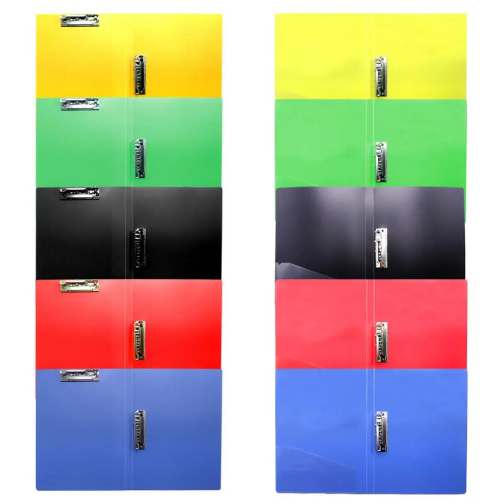 Складная пластиковая папка двойной клипса буфер обмена для обучения хранения