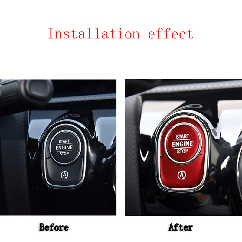 

Car Button Sticker for Mercedes-Benz A-Class B-Class GLB/AMG/G-Class/GLE/GLS/G-Class AMG One-Key Start Button Decoration Sticker