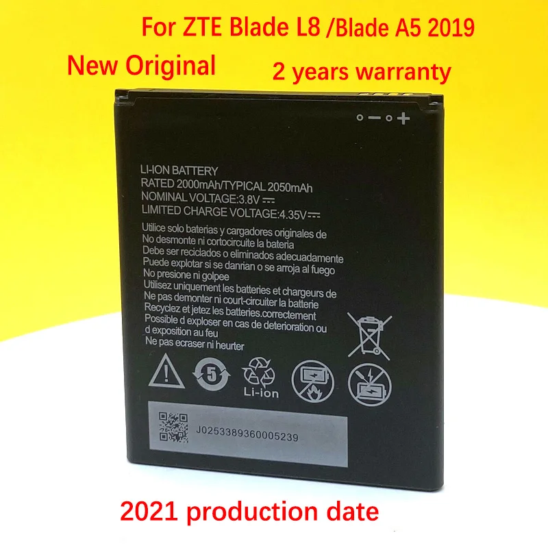 Новый оригинальный аккумулятор Wisecoco для ZTE BLADE L8 / A5 2019 2050 мАч Li3820t43P4h695945 замена