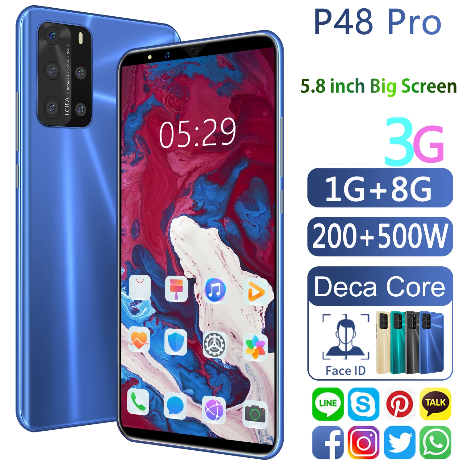 3G Wcdma смартфон CECTDIGI P48 Pro 1 ГБ Оперативная память + 8 Гб Rom 5 дюймовый с