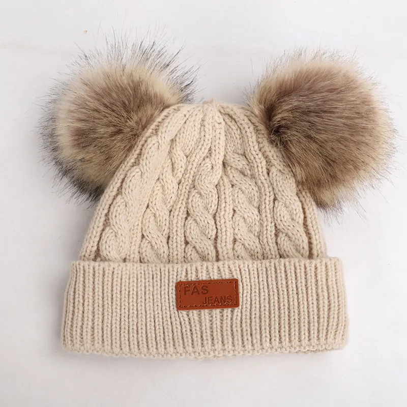 Новинка 2019 вязаная Милая шапка для девочек и мальчиков повседневная однотонная
