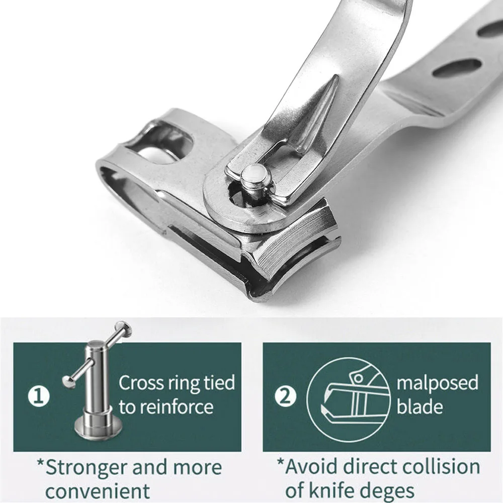 

Stainless Steel Rotary Finger Toe Nail Clipper Fingernail Manicure Cutter Professional High Quality Nail Tool Nail Clipper