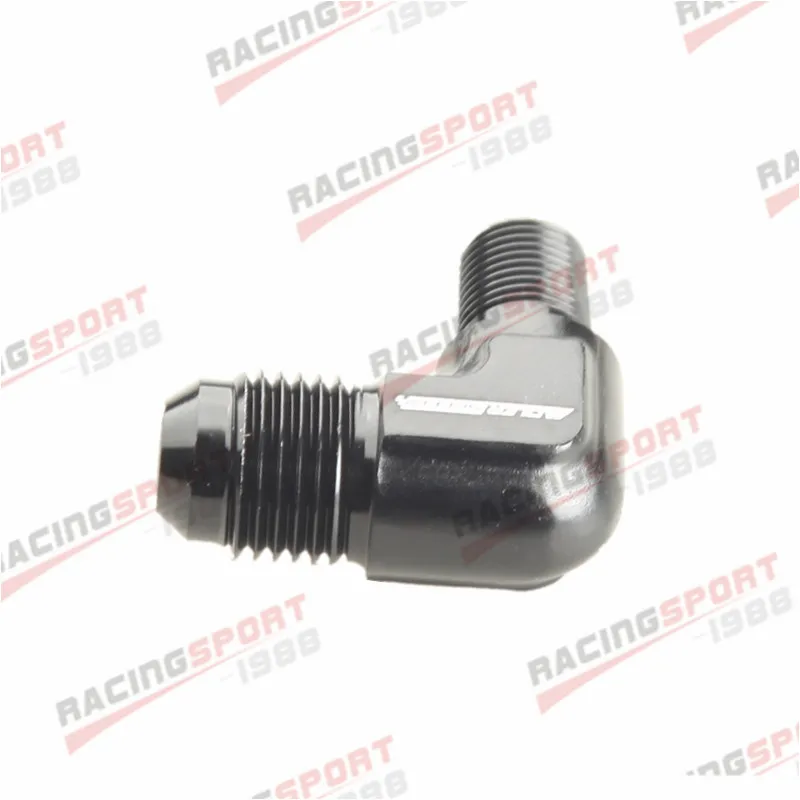 AN6 6AN AN 6 до 1/8 &quotNPT 90 градусный мужской алюминиевый фитинг адаптер Черный|Подача и