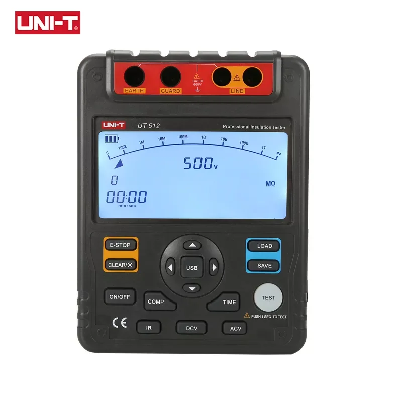 

UNI-T UT512 прибор для измерения сопротивления, фотометр, мультиметр с ЖК-дисплеем и подсветкой, Вольтметр постоянного и переменного тока