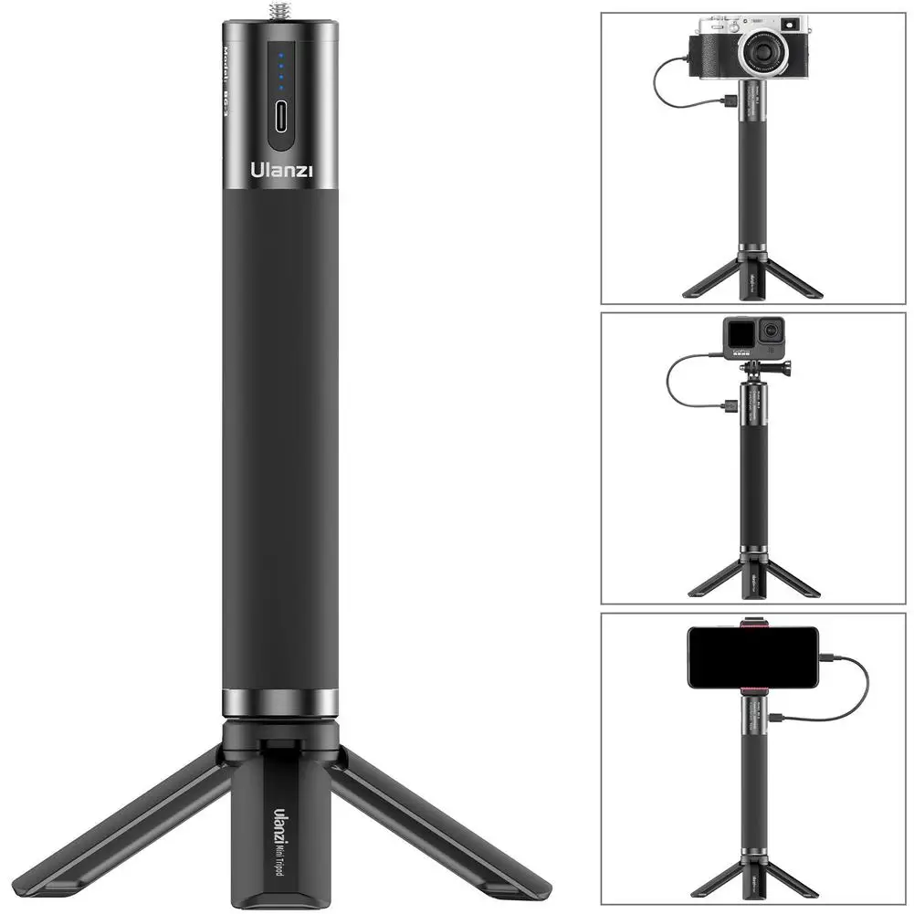 

1000mAh Mobile Charging Handle Multifunctional Portable Power Bank Camera Mobile Charge Stand for Photography and Video