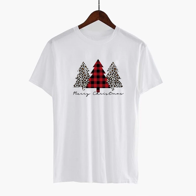 

Merry Christmas Tree Graphic Tee 100% Cotton Casual kawaii Christmas Gift T-Shirt Harajuku Hipster O Neck White Tee Short Sleeve