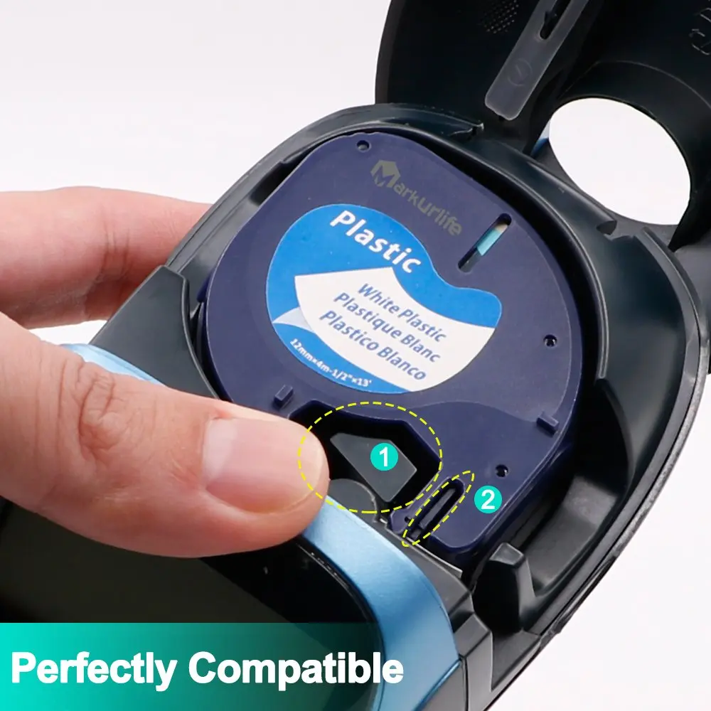 1 шт. совместимый для DYMO LetraTag запечатанных лент 12 мм 12267 91200 91201 92102 91203 91204 91205 для принтер для этикеток DYMO чайник