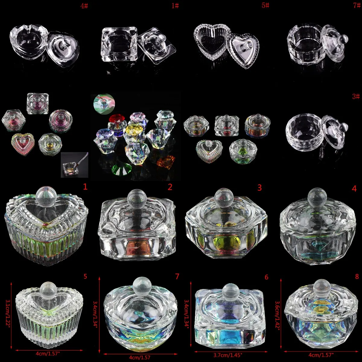 Новинка 30 стилей Радужное Хрустальное стекло акриловая пудра Жидкость для