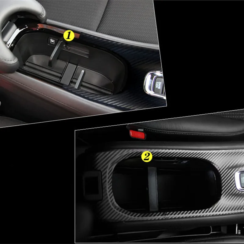 Наклейки на панель переключения передач автомобиля из углеродного волокна