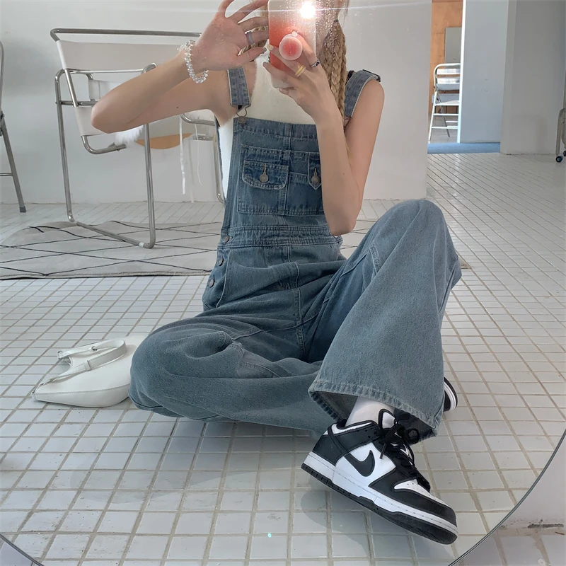 

Woman Jeans Loose High Waist Slim-fit Overalls Women Summer New Style Korean Wild Wide-leg Pants Trousers Y2k Pants
