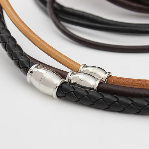 

10pcs/lot Rhodium Color Copper Strong Magnetic Clasps fit 5mm/6mm/7mm Round Leather Cord Bracelet Making Findings