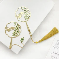 kawaii willow swallow pendant bookmark cute tassel metal pattern book mark page folder decor office school supplies stationery