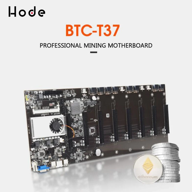 

BTC-T37 mining machine motherboard CPU set 8 graphics card slot DDR3 memory integrated VGA interface