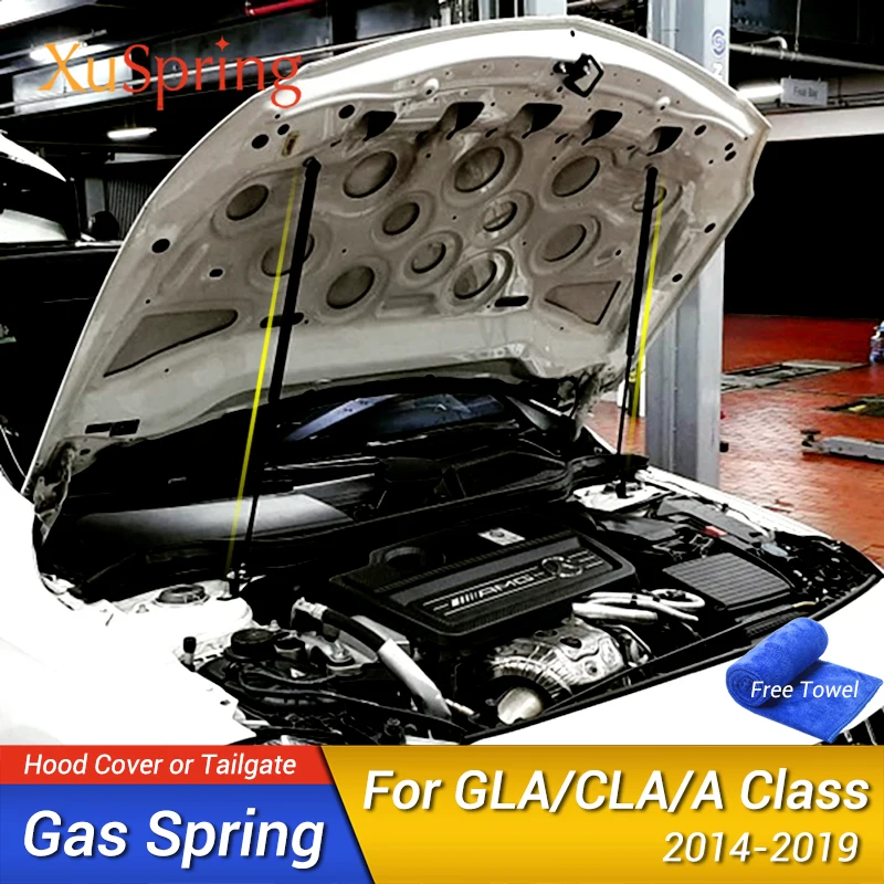 

For Benz GLA CLA A Class A180 A200 A250 A45 AMG 2014-2021 Refit Bonnet Hood Gas Shock Lift Strut Bars Spring Rod Car-styling