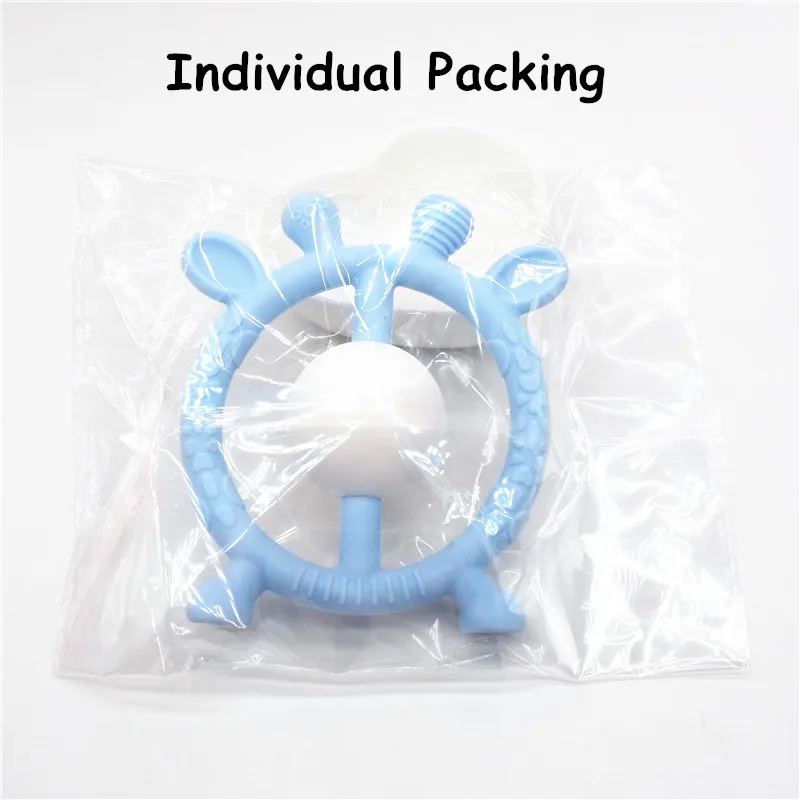 Chenkai-sonajeros de jirafa de silicona, mordedor artesanal para reci&eacute;n nacido, chupete para beb&eacute;, joyer&iacute;a de dentici&oacute;n de enfermer&iacute;a, juguete artesanal de animales, 10 Uds.-4