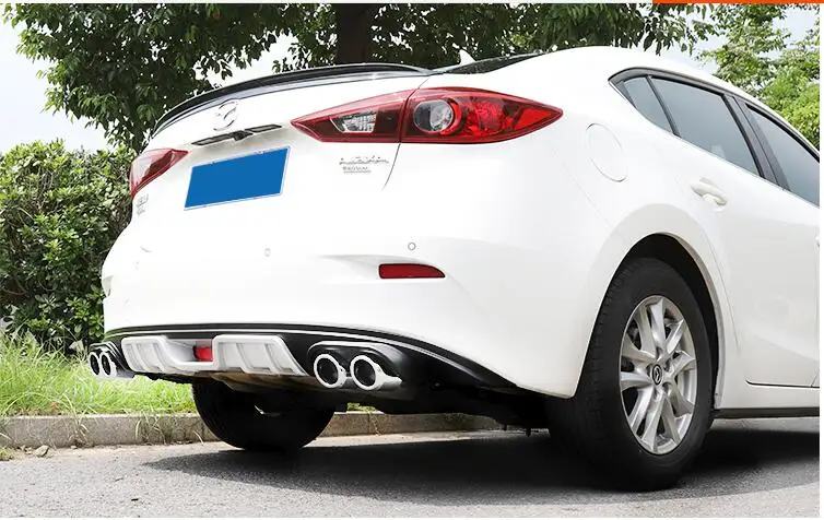 Для Mazda 3 Axela ABS задний бампер диффузор защитные бамперы для 2017-2019 Комплект кузова