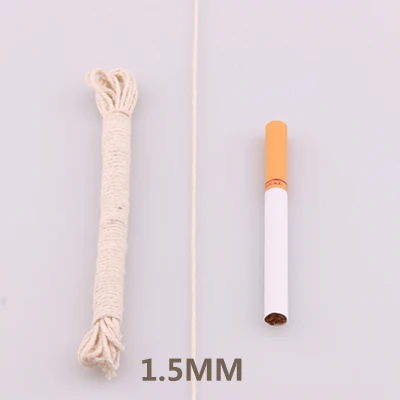 1.5mm round 5yards 5yd/лот высокопрочный натуральный цвет круглый плоский канат хлопок шнуры для дома ручной работы аксессуары для одежды проекты рукоделия - Цвет: 1.5mm round 5yards