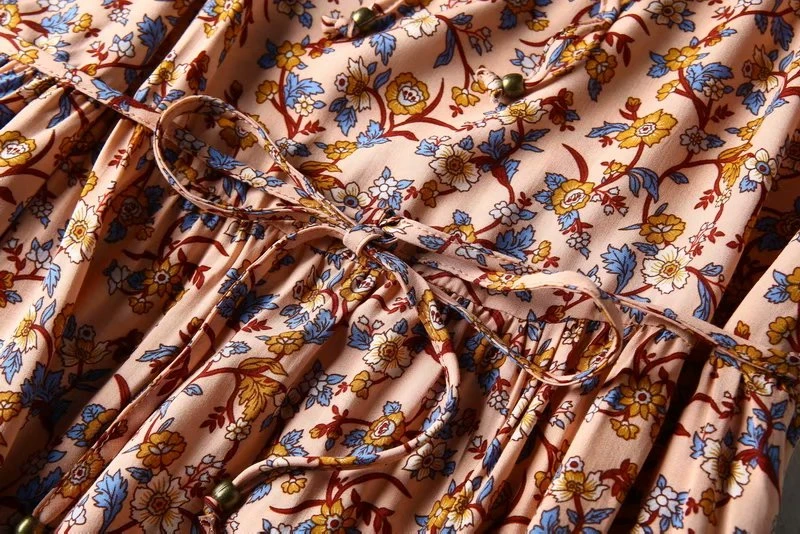 Женское винтажное платье без рукавов розовое пляжное с цветочным принтом