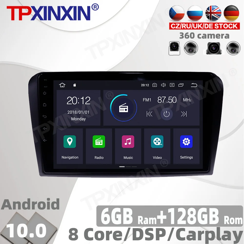 

128GB Android 10 PX6 For Mazda 3 2006 - 2011 Car Radio Multimedia Video Player Navigation GPS Accessories Auto 2 din 2din No DVD