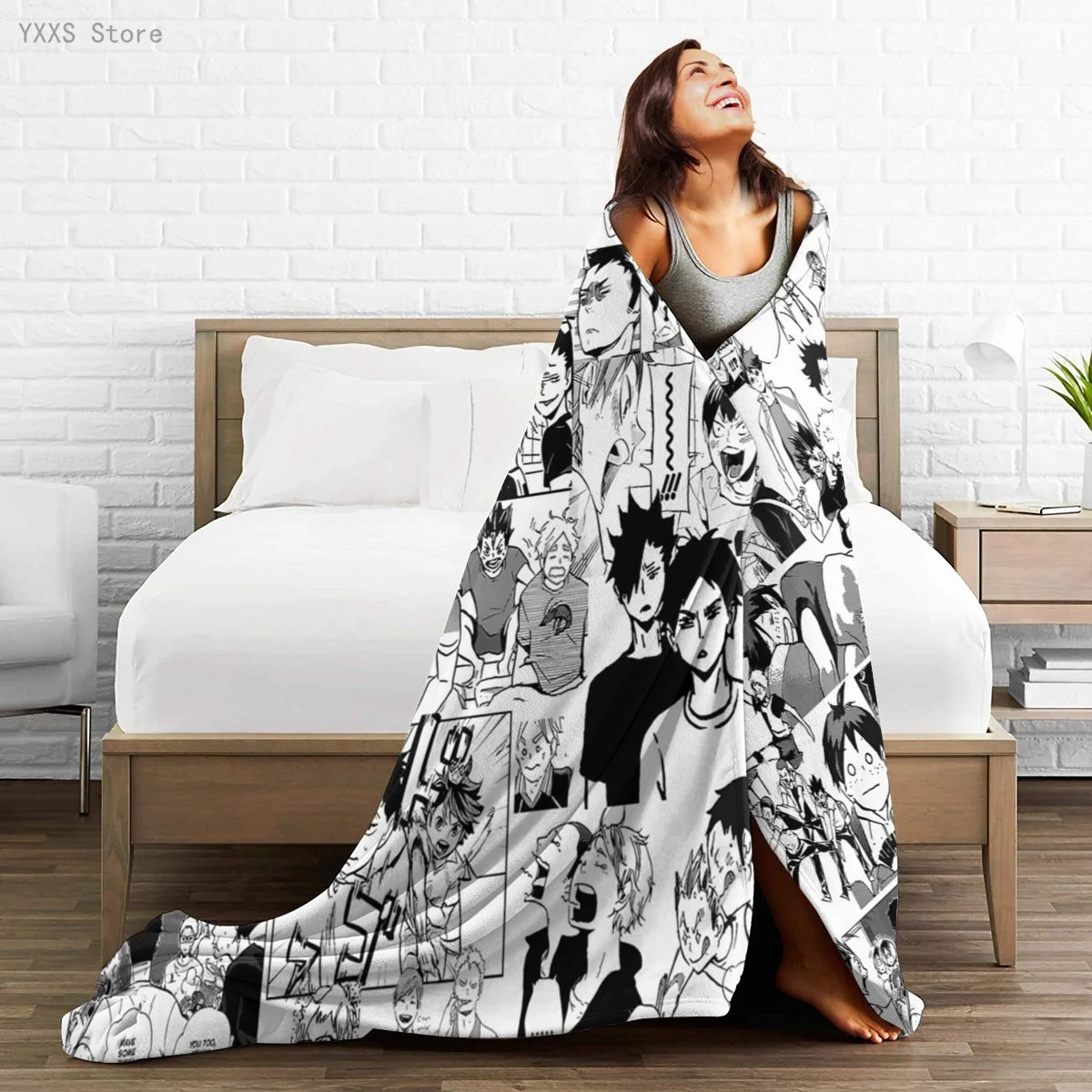 

Anime 3D printed Ultra-Soft Micro Fleece Blanket flannel throw Sherpa bedspread bedding sofa picnic fur soft blanket 300337375