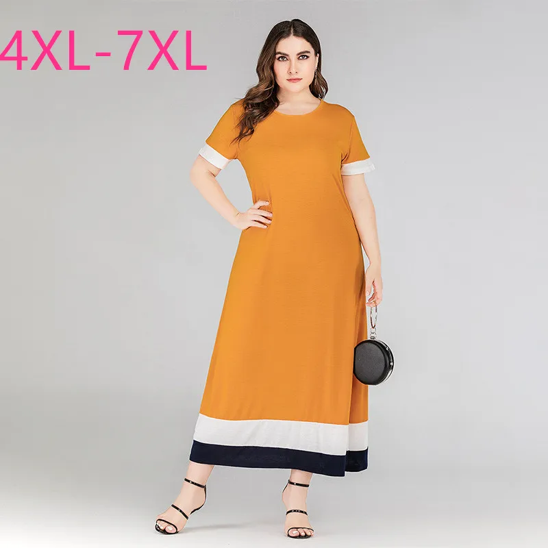 Женское платье до щиколотки с коротким рукавом свободное повседневное прямое