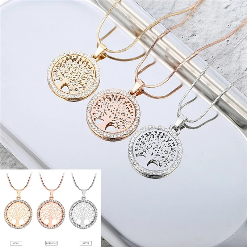 Женская цепочка с подвеской в виде дерева жизни из розового золота | Украшения и