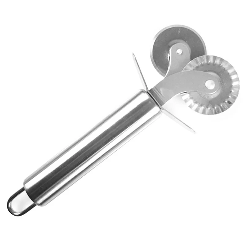 

6.5CM Single Wheel Pizza Stainless Steel Knife Pasta Cutter Bread Pies Pasta Round Lace Pizza Wheel Kitchen Tools
