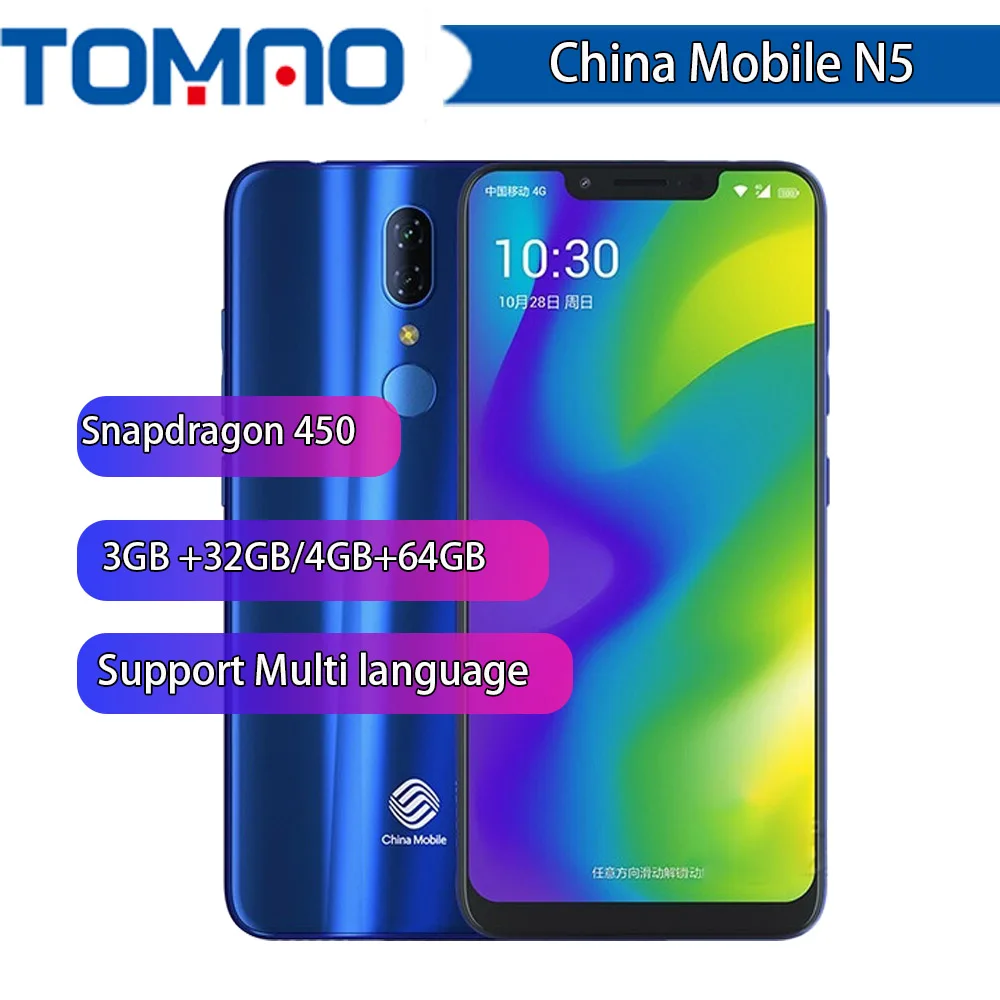 Китай МОБИЛЬНЫЙ N5 новый смартфон Android 8 1 телефон 6 19 &quotполный экран Snapdragon 450 3 Гб RAM