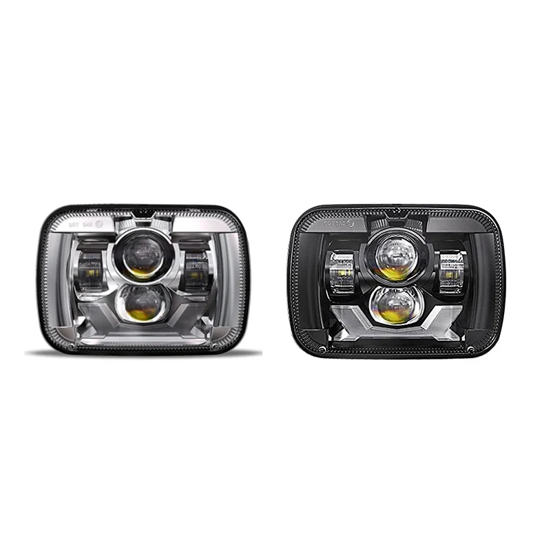 

85W DOT Brighter Anti-Glare H6054 5X7 7X6 LED Headlights,DRL Turn Signal Hi/Low Sealed Beam for Jeep XJ Ford GMC