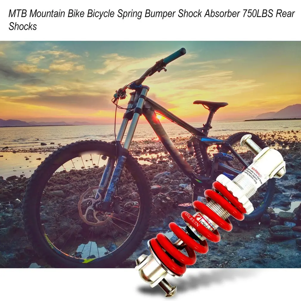 MTB горный велосипед Весна Амортизатор удара для бампера 750LBS алюминиевый сплав для складной велосипед запчасти задние рессоры