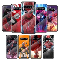 marvel spider man for samsung galaxy s21 ultra plus 5g m51 m31 m21 tempered glass cover shell luxury phone case