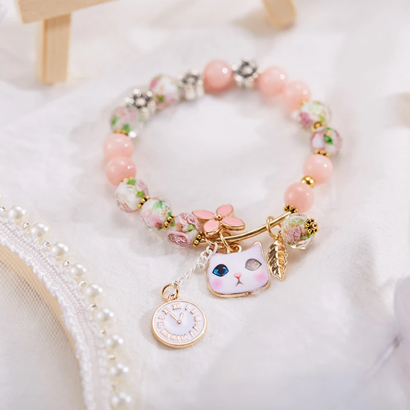 Браслет и браслет с подвеской в виде мультяшного кота японский 2018|Браслеты