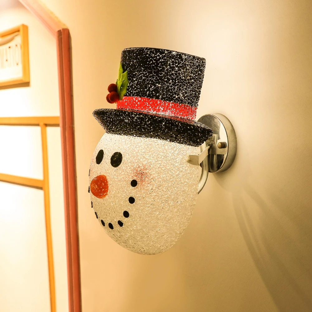 

Christmas Snowman Decoration Lampshade Door Hanging Snowman Head Lampshade Door Hanging Home Corridor Balcony Ornaments