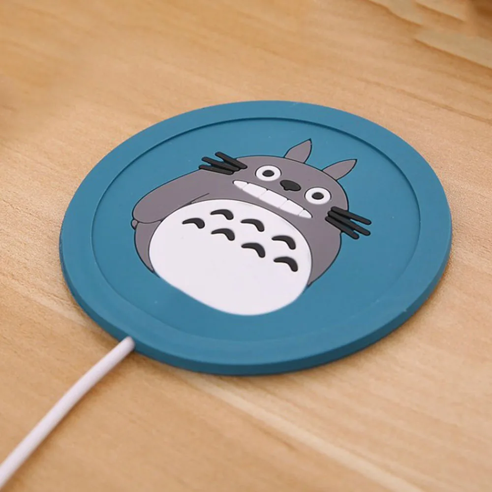 1 шт. USB чашки Pad мультфильм Силиконовые теплые кофе чай напиток usb нагревательный лоток чашки коврики гаджеты