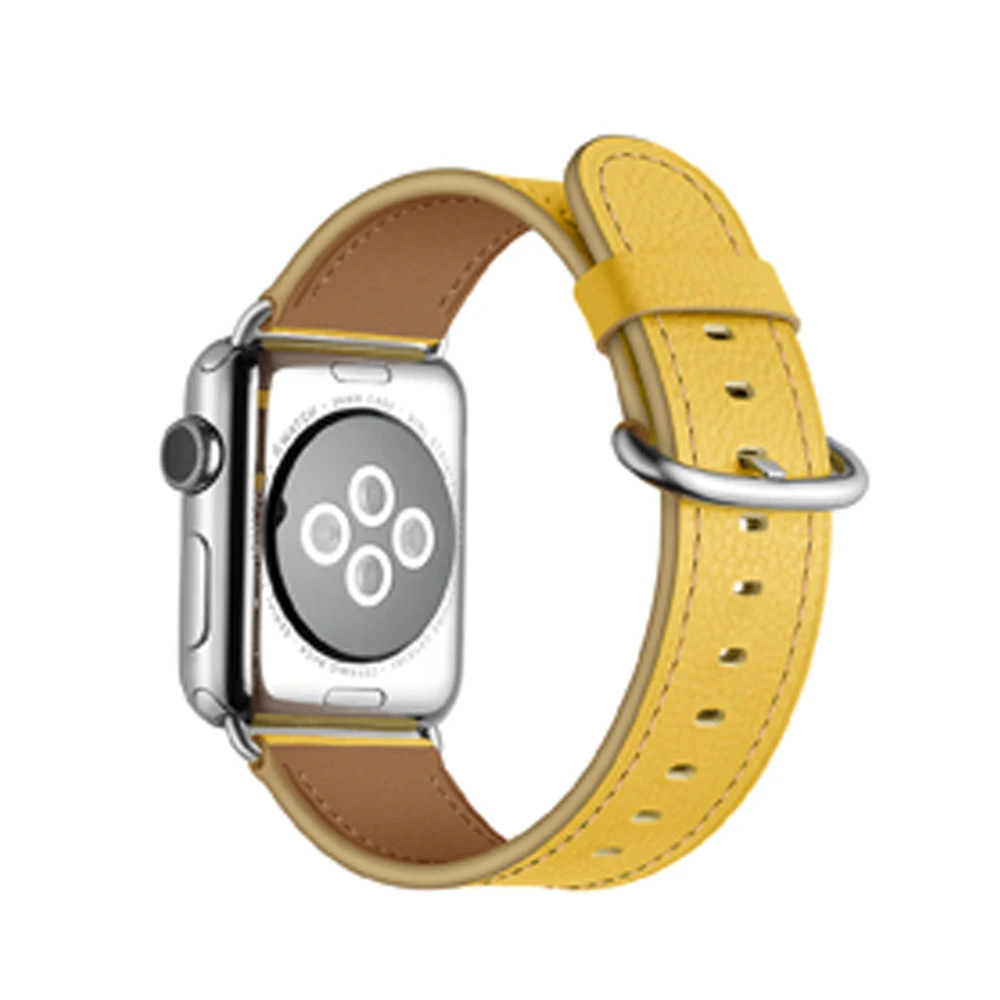 Кожаный ремешок для наручных часов Apple Watch 42 мм 44 correa iwatch 38 мм/40 классический