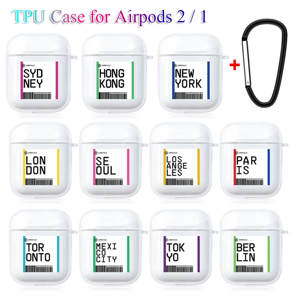 INS City Label штрих-код bluetooth-гарнитура чехол для Airpods 2 1 письмо airбилетов наушники