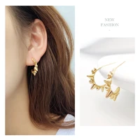 viennois half hoop earrings for women gold color korean geometric circle earrings fashion wedding enagement statement jewelry