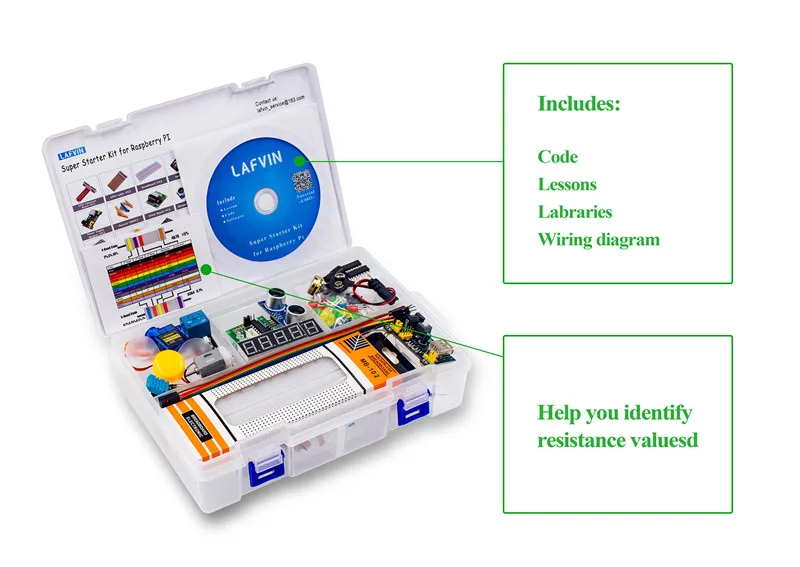 LAFVIN супер стартовый набор для Raspberry Pi, модель 3B+ 3B 3A+ 2B 1B+ 1A+ Zero W+ Diy Kit