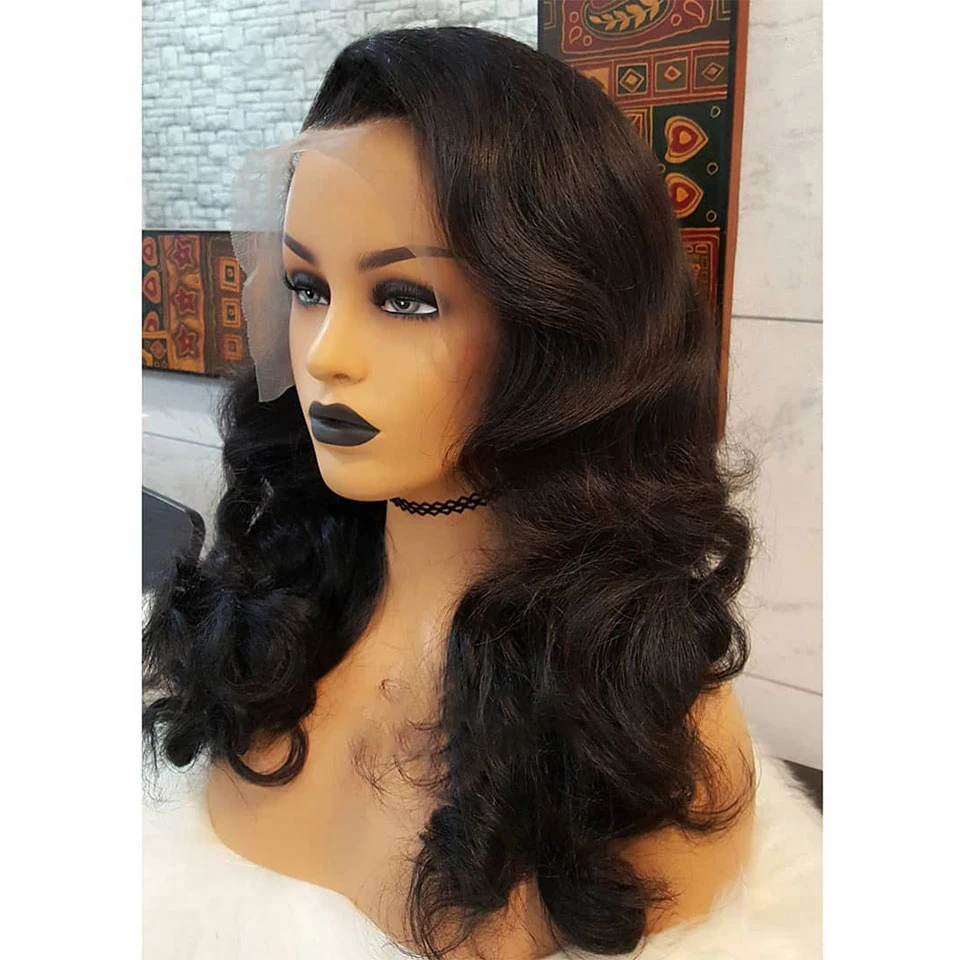 Sassoon Bob 13*4 парик из натуральных волос на кружеве для женщин, черная волна тела, бразильские волосы Remy, предварительно сорванные отбеленные узлы, бесклеевая