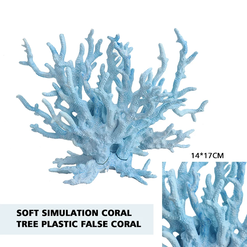 

1 шт Резина коралловые украшения аквариума аквариумные искусственные кораллы cFake растения Украшение принадлежности для декора 17 см * 14 см