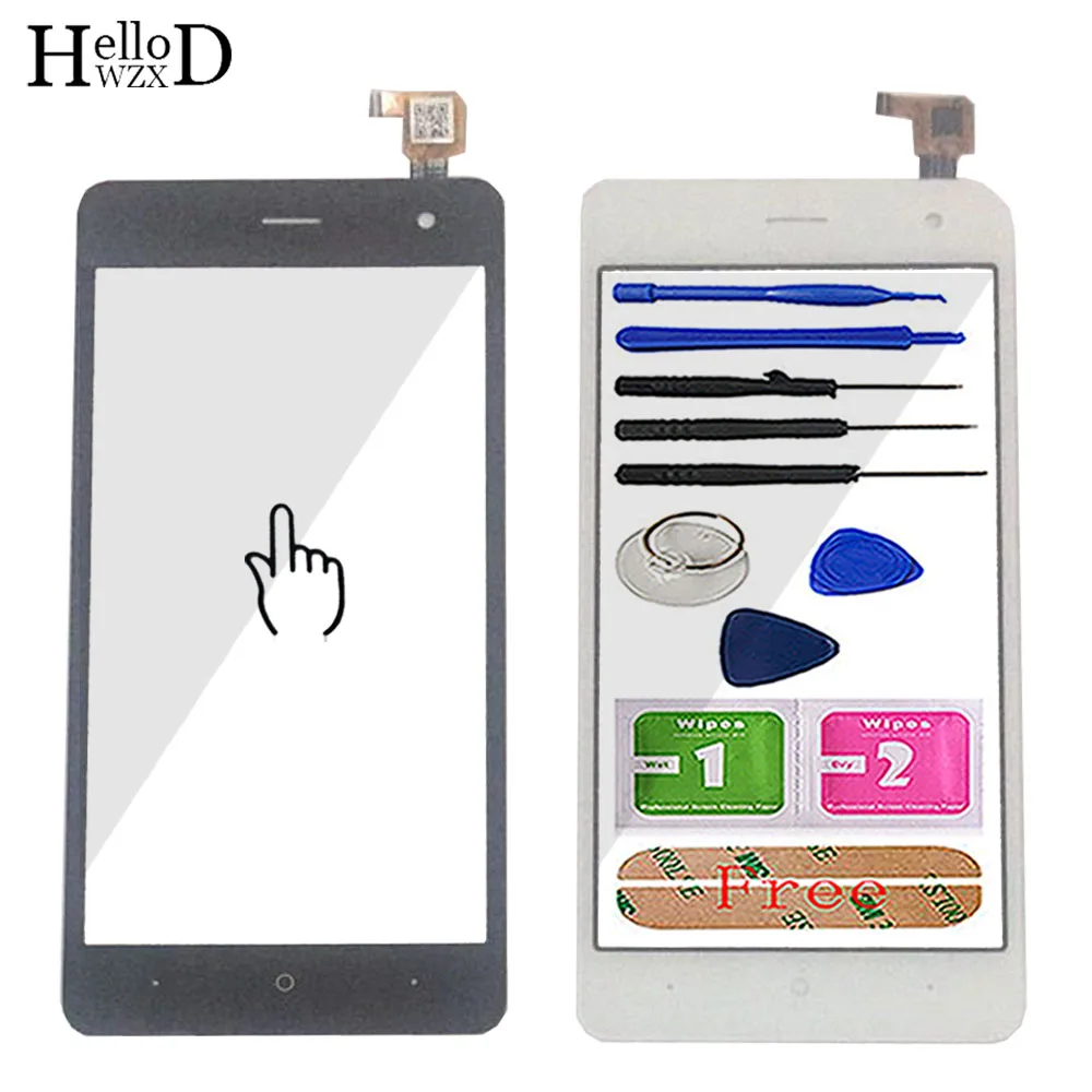 

Touch Screen For Wiko Jerry 2 Jerry2 Touch Screen Digitizer Sensor Outer Front Glass Lens Panel Replacement 3M Glue Tools