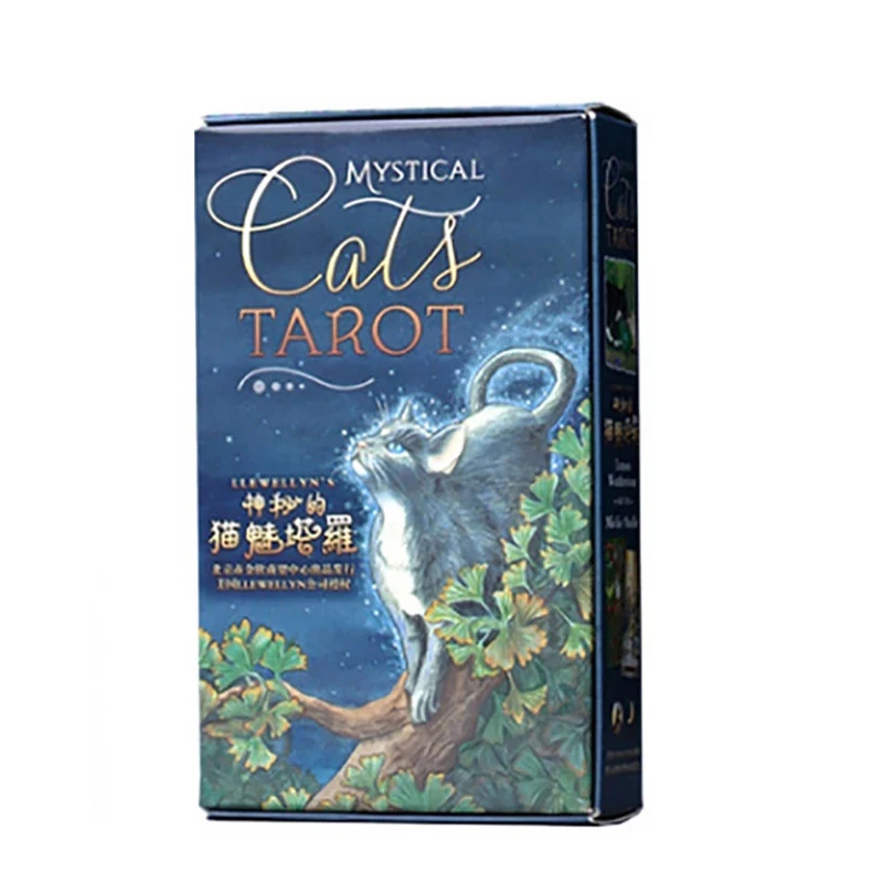 

Hot Mystical Cats Tarot Cards Deck Divination Cards Game 12*7cm Cards Chinese Version For Family/Friends Board Game